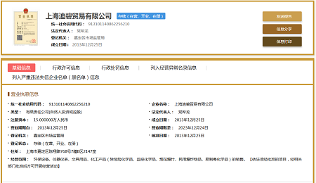貿(mào)易公司經(jīng)營范圍實戰(zhàn)五：上海迪碧貿(mào)易有限公司